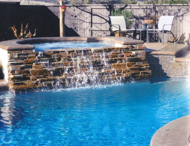 Ledger Stone Spa Spillway