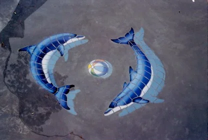 Custom In Pool Tile Mosaics