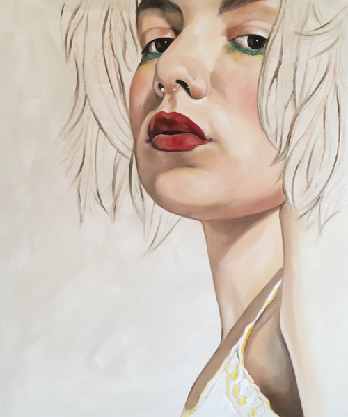 ‘The Girl With The Green Eyes’ 50cm x 60cm Oil on Deep Edged Canvas €750