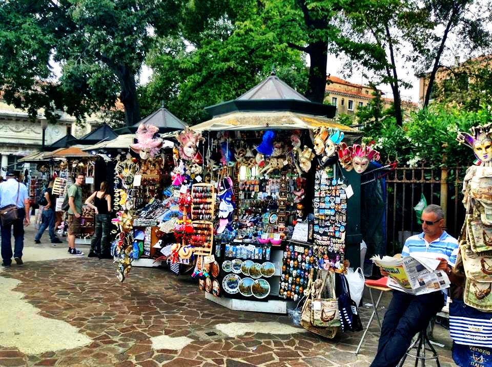 Market along the water