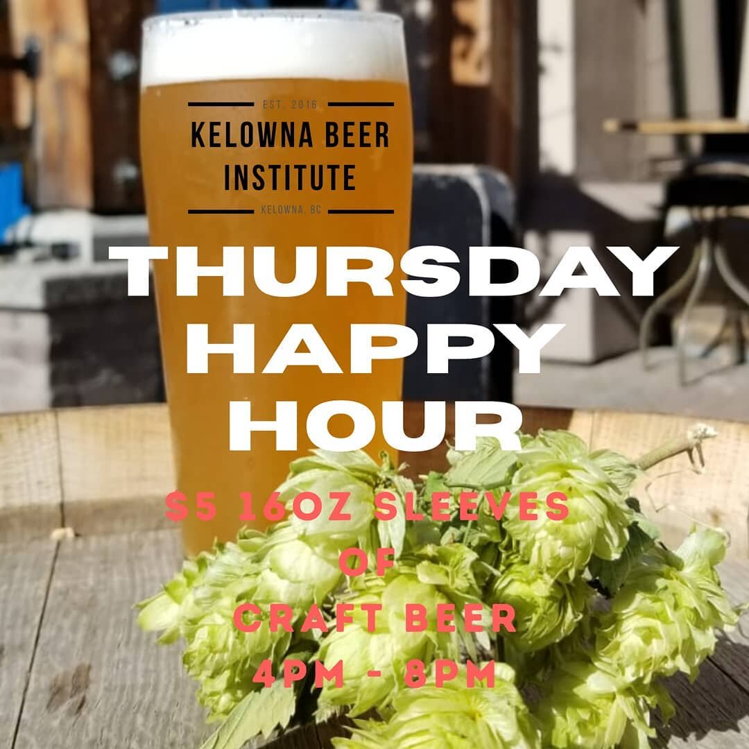 OMG - it's October already!

But October starts with a Thursday Happy Hour so it's going to be a good month!

Happy hour 4-8pm today - all craft beer on tap is $5 for a 16oz sleeve.

#happyhour #kelowna #beerinstitute #bccraftbeer #bcaletrail