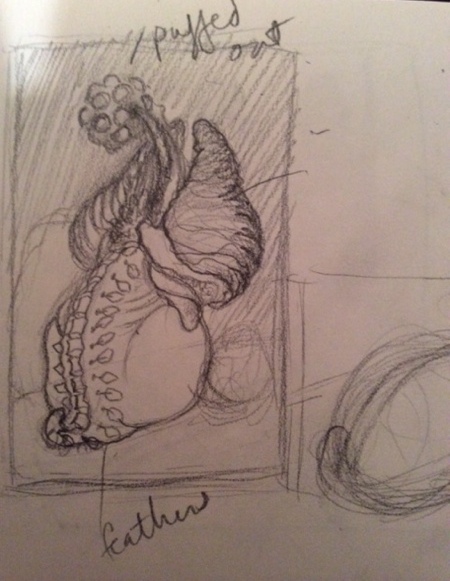 Concept sketch for the painting. 