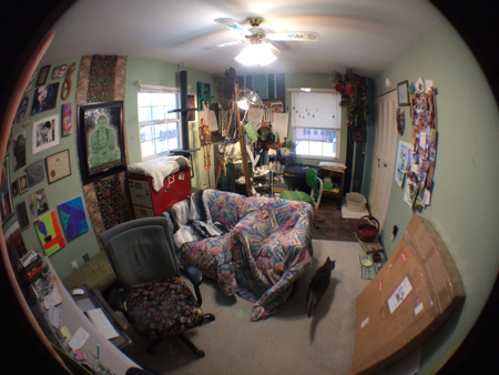 The studio with the wide-angle lens. Now you can really get a feel for how nuts it had become.