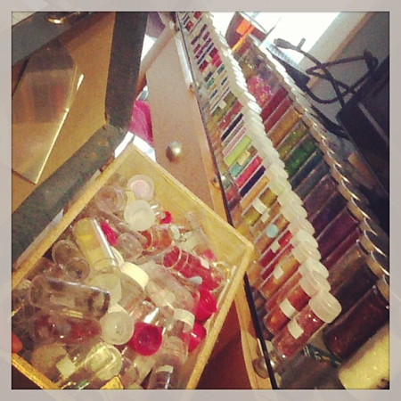 Amongst my materials, I had acquired a small collection of glitter…yes, I need help.