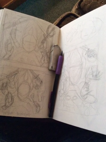 Once determined, I began the final drawing on a good sheet of Strathmore Bristol paper.