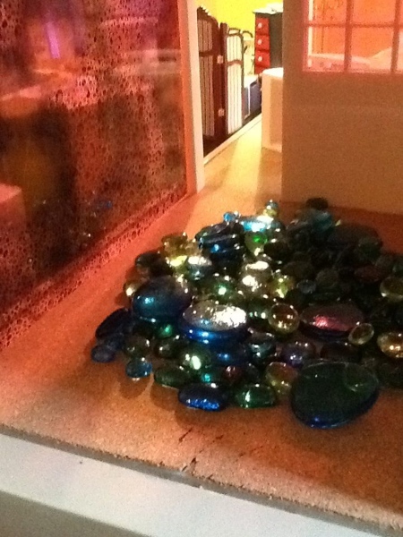 See! I knew I would eventually find a use for those amazing glass pebbles I have been holding onto for years!
