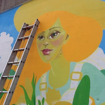 Day two, must establish her personality. I wanted the farmer to be earthy and welcoming.