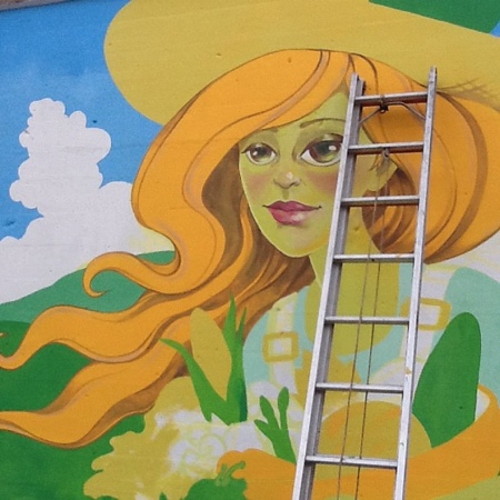 Establishing her hair.