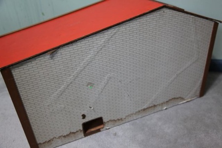 I loved the simple design, and unlike most dollhouses, it did not have a front facade. This made it perfect for the future painted surface. At this point I am envisioning a wooded, outdoor scene. The hole at the bottom is designed to house the electrical components, but I am probably going to disable that feature and create a cave for some little creature instead.