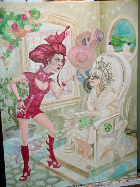 Started the Red Queen's face.