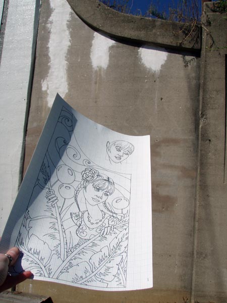 The original sketch for the space.