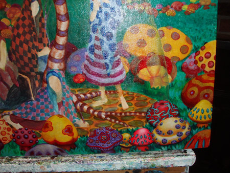 More changes to the shrooms. Just not sure where they are going, so I am going to leave them be for now and move on to the interior of the jar.