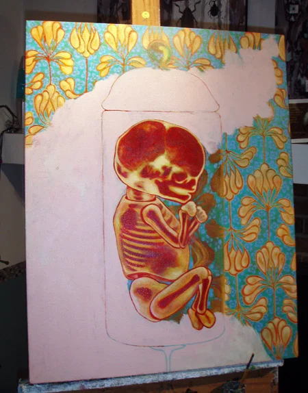 Bye bye flowers. This is why I am working out the compositions on paper now. 