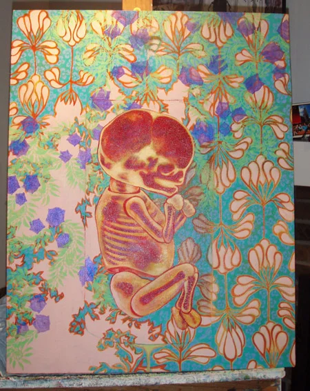 Adding some purple blossoms.