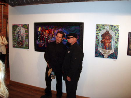 Tom Thewes and The Pizz in front of The Pizz's piece, but close enough to spit on mine! Yes, I am a stalker photographer.