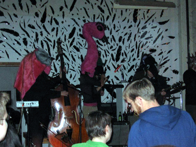 Sleepybird wearing their Masquerage masks...