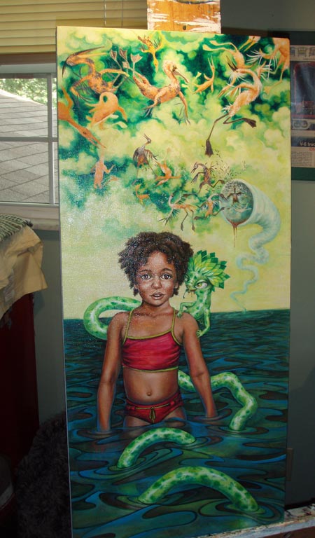 Perhaps a Surreal twist with a hose sucking them out of the sky? No. 
