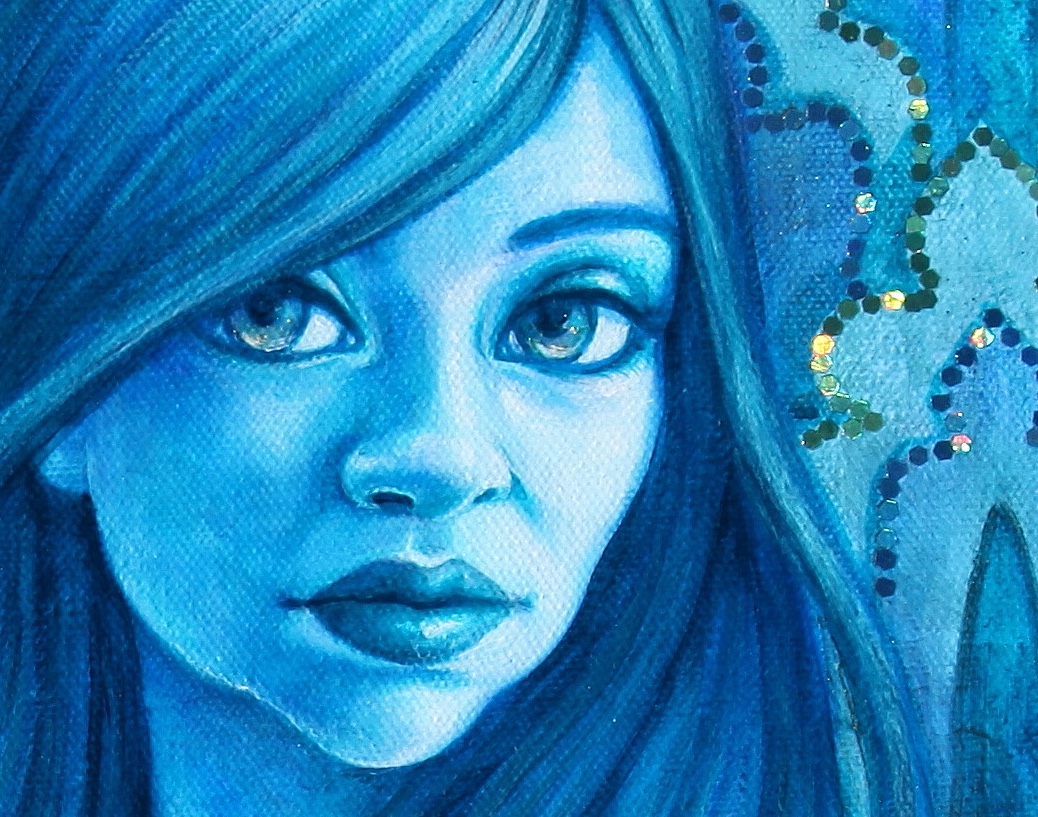 Detail of face. 