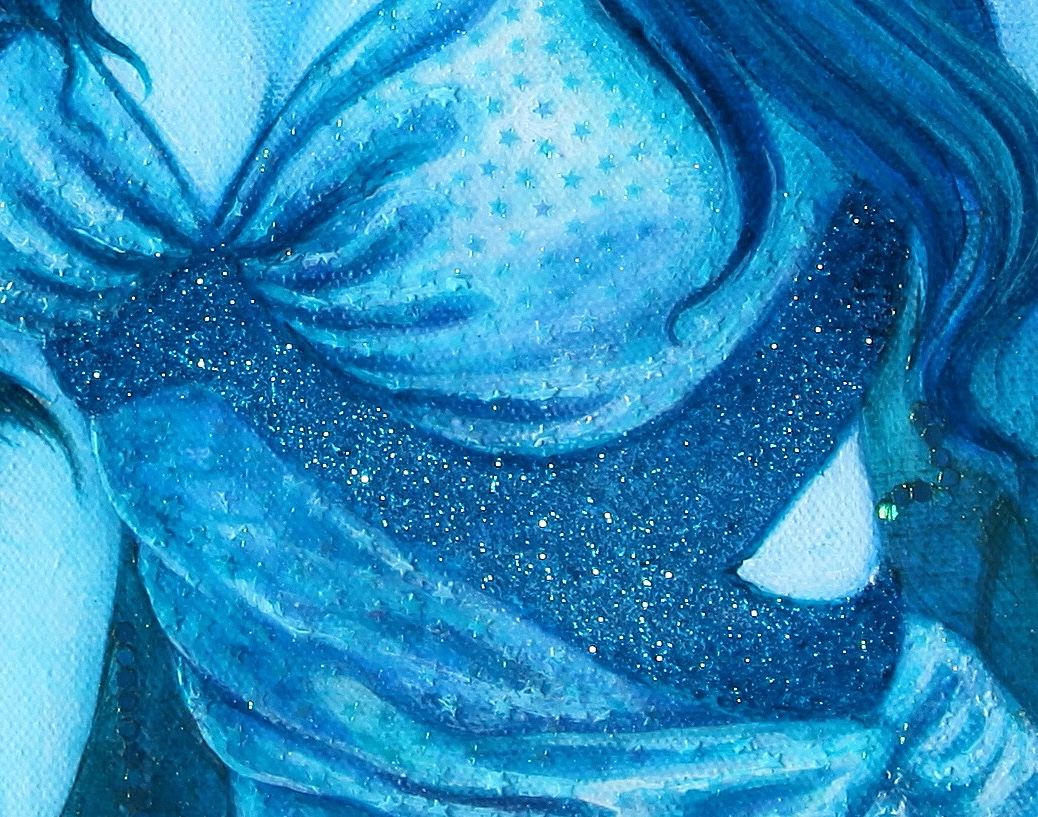 Detail of dress. 
