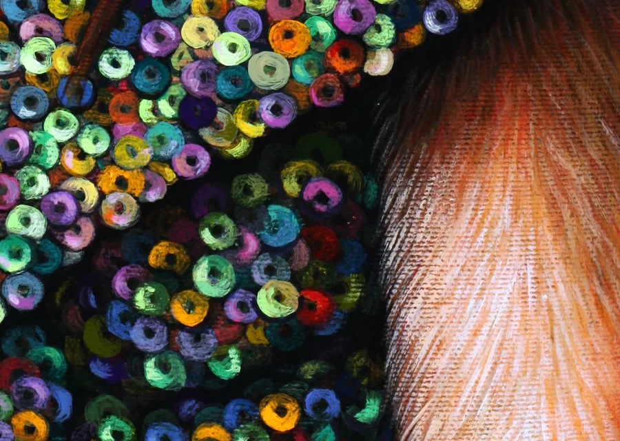 Detail of sequins.