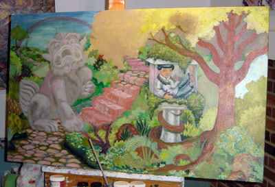 Adding a large sculpture.