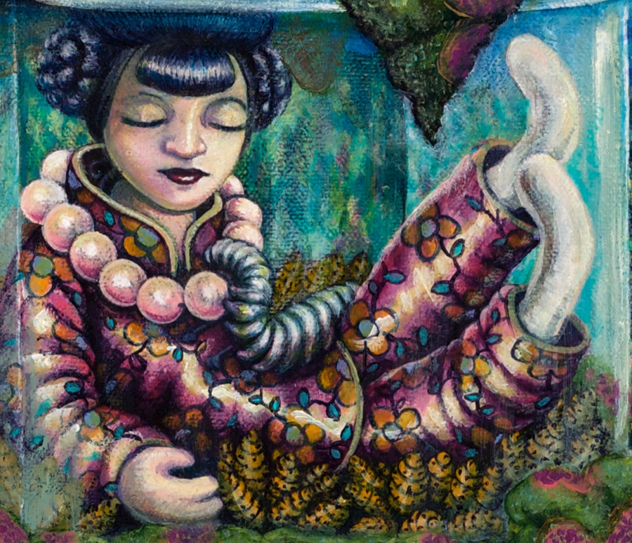Detail of the finished focal point. 