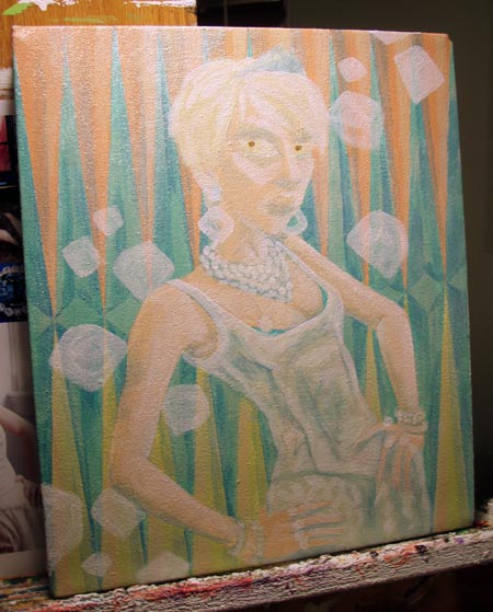 Starting the diamonds. 