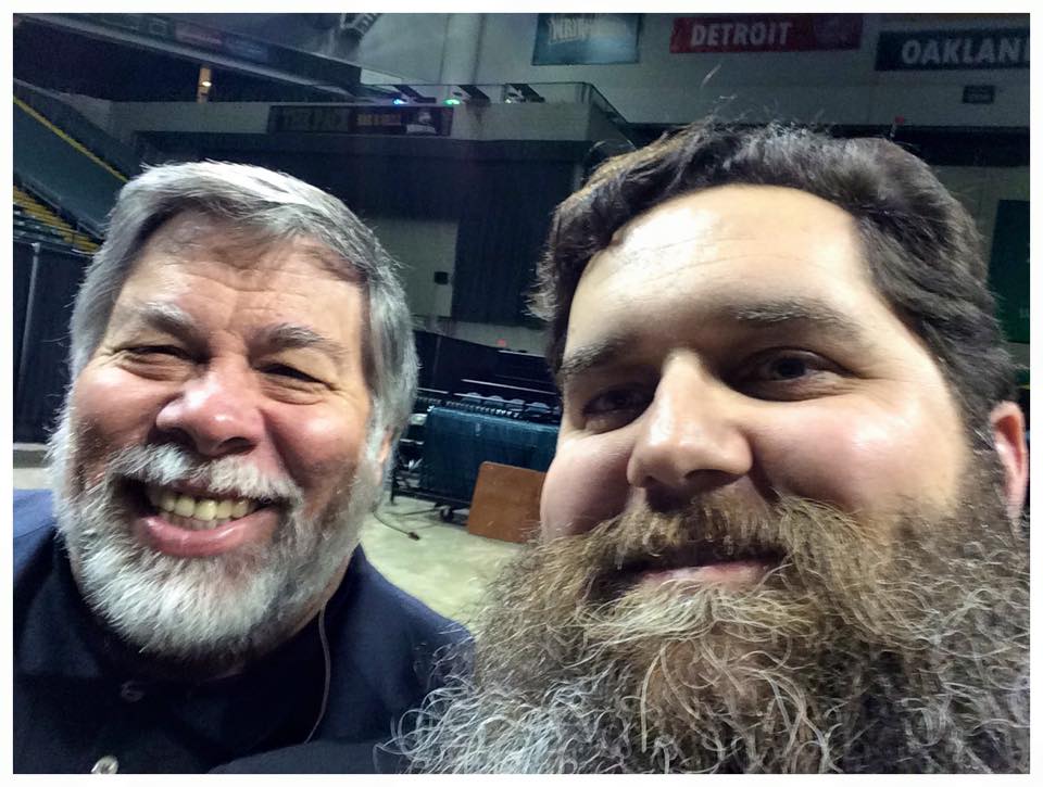 Mark's "Selfie" with him right before they hit the stage. 