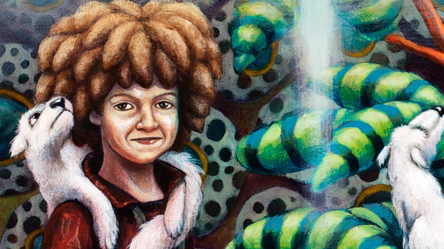 Detail of the boy.