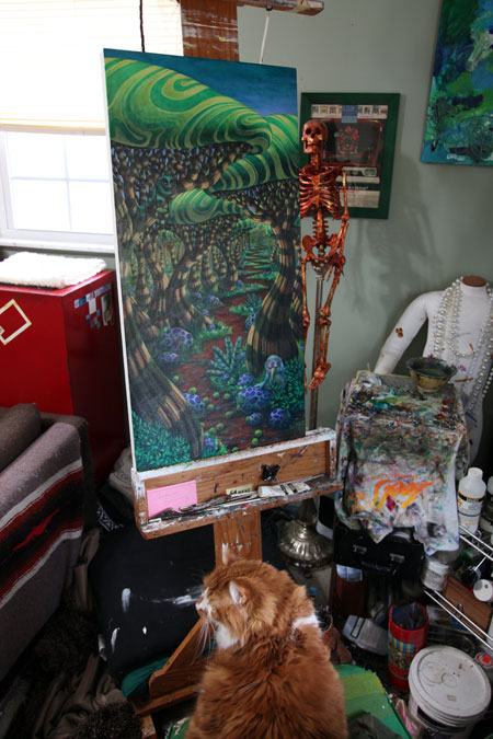 Gash in the studio, supervising. 