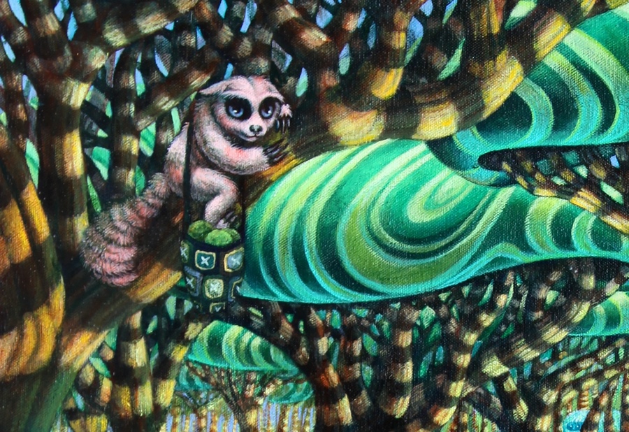 Detail of tree dweller.