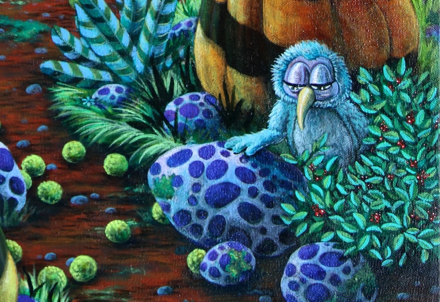 Detail of Wigglebird.