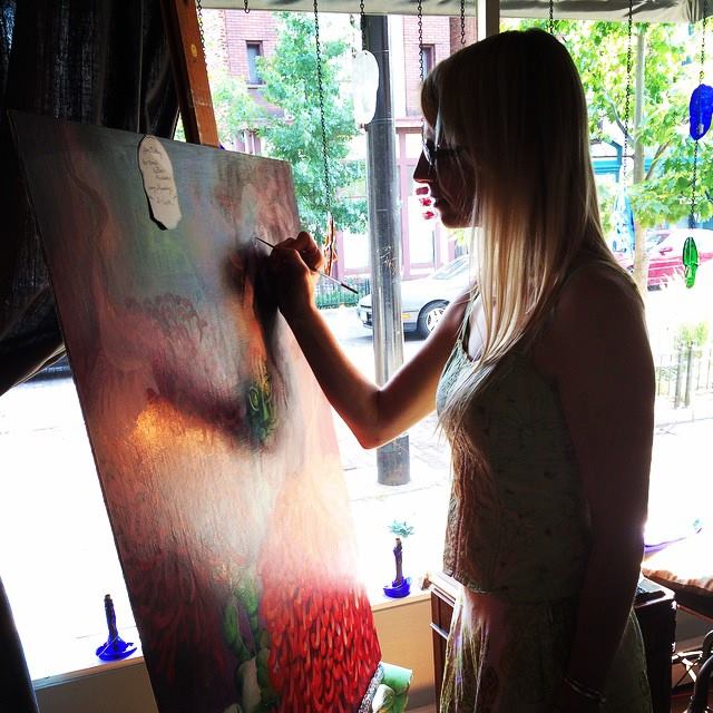 Live painting at Clash in the Oregon District.