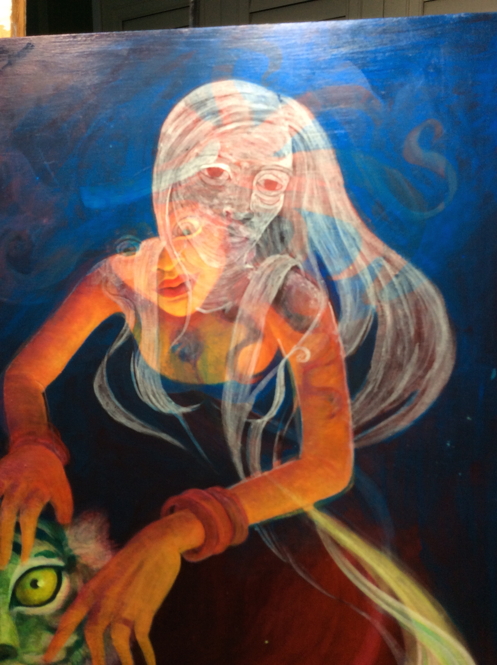 Transforming the former floating woman. I liked the idea of her being the smoke. 
