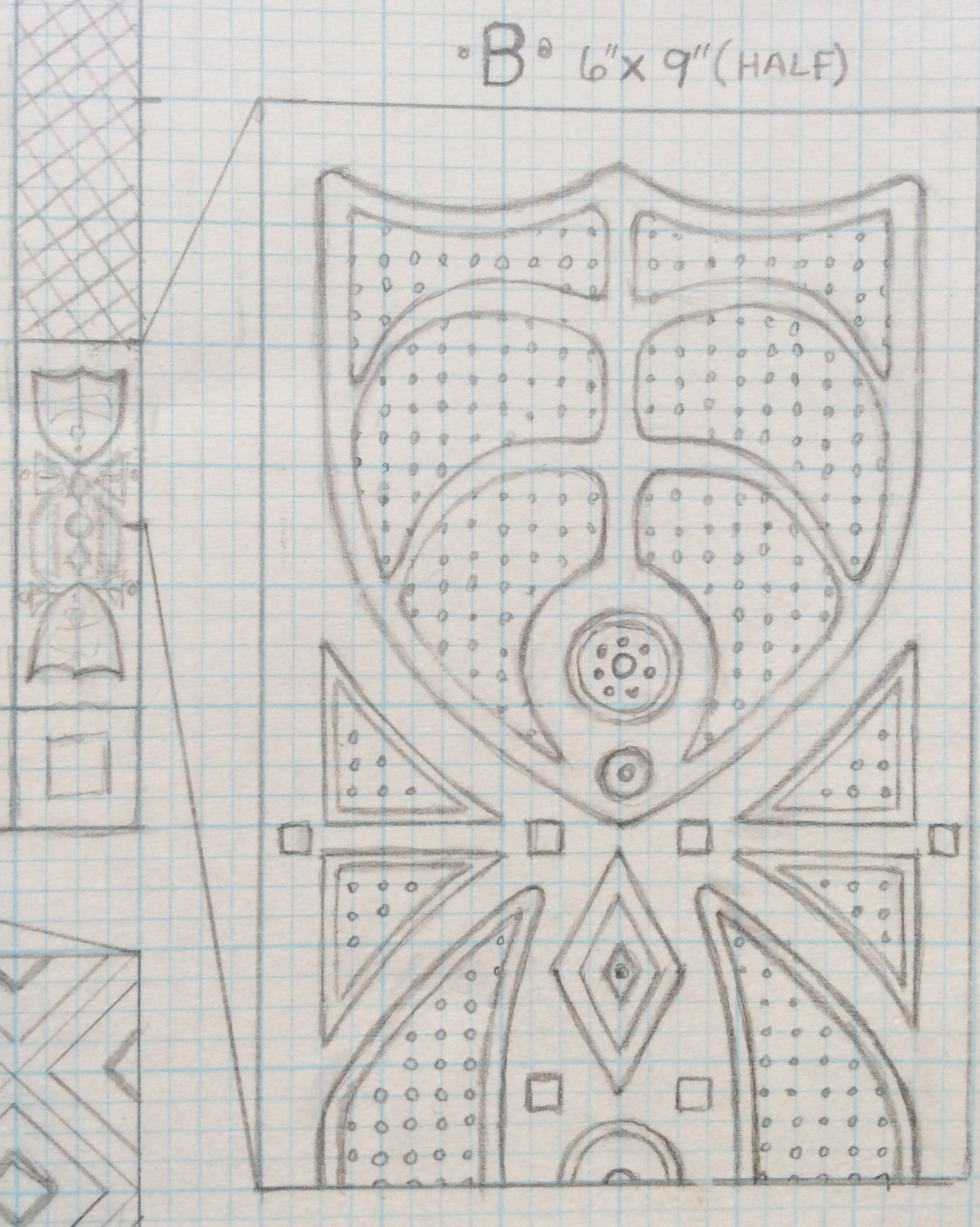 Shield leaves will repeat around the border. 