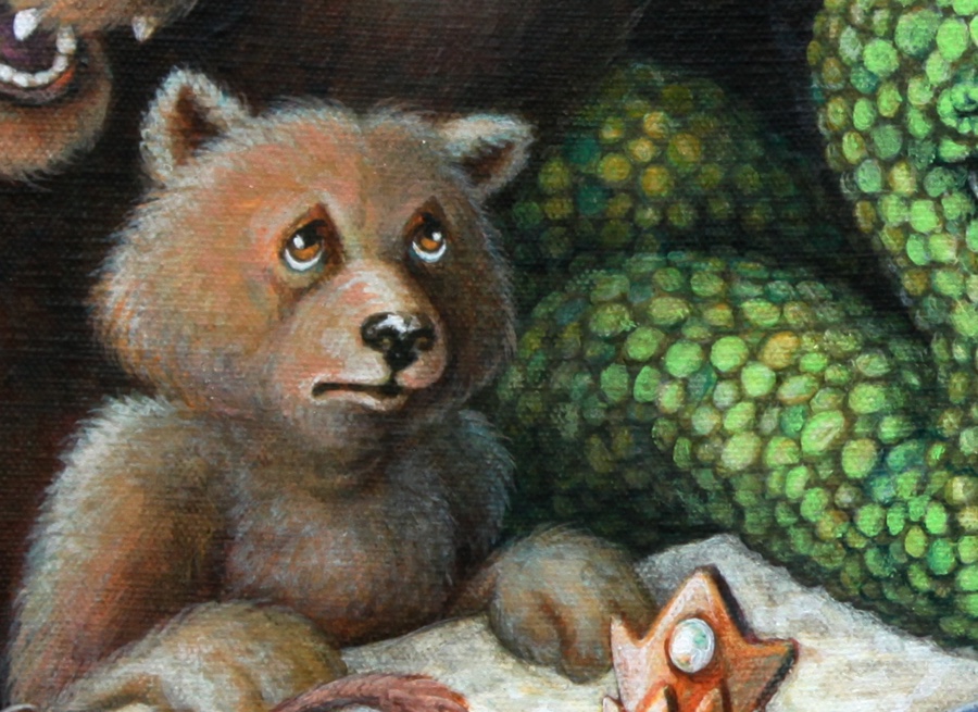 Detail of Baby Bear. 