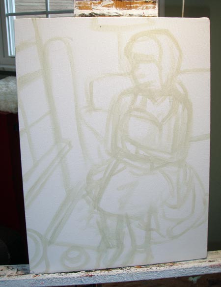 Original sketch on canvas. 
