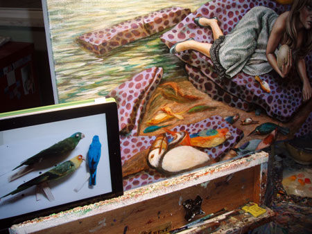 Working from the photos I took at the Field Museum of Chicago. 