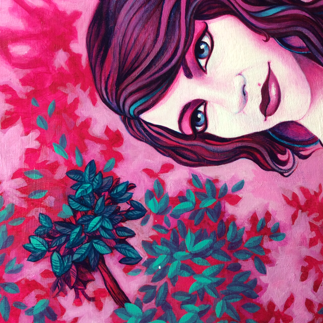 Starting to add definition to the leaves. 