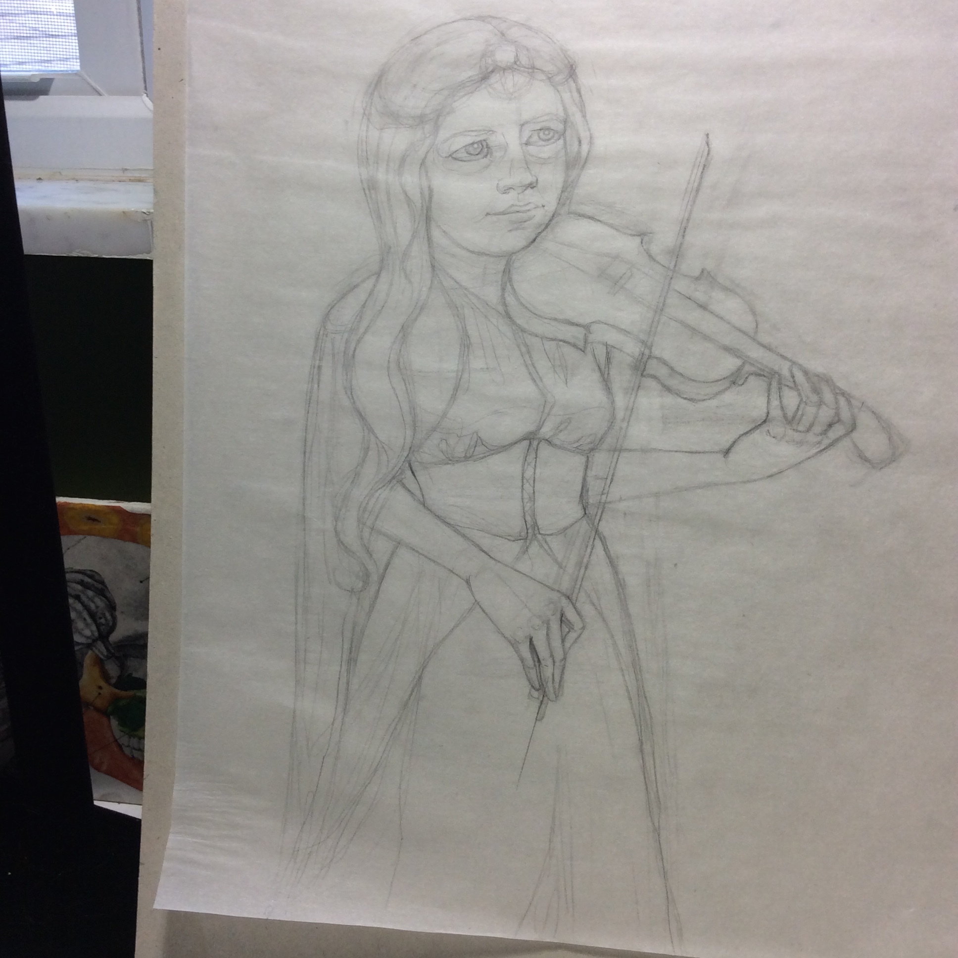 Close-up of my sketch. 