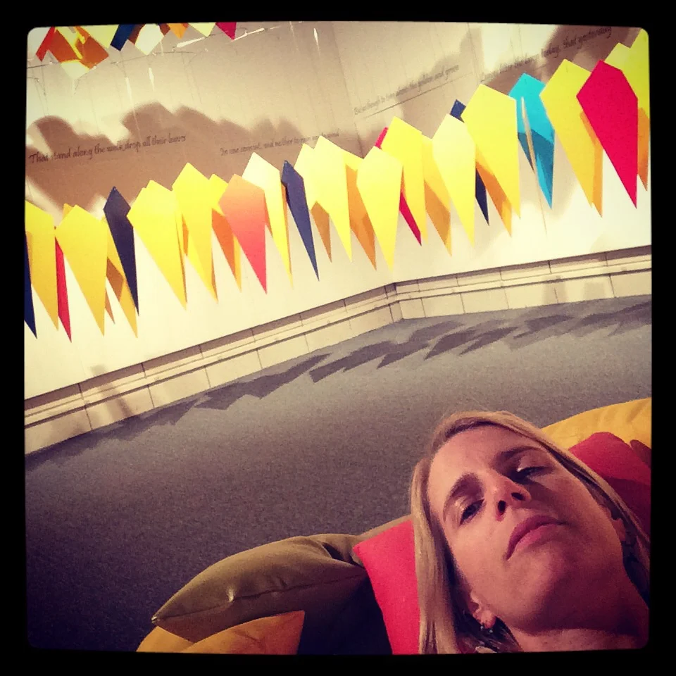 Chillin' on and within the installation by Terry Welker, #theconsent.
