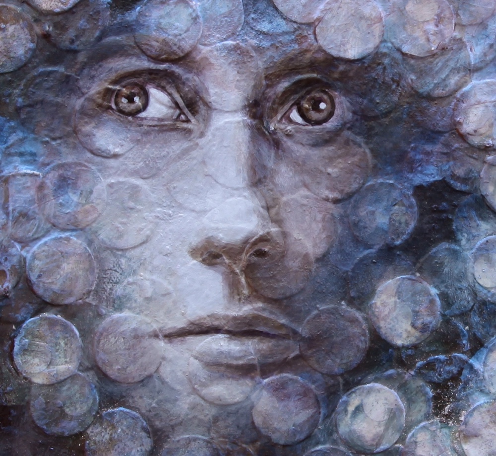 A detail of the face. 