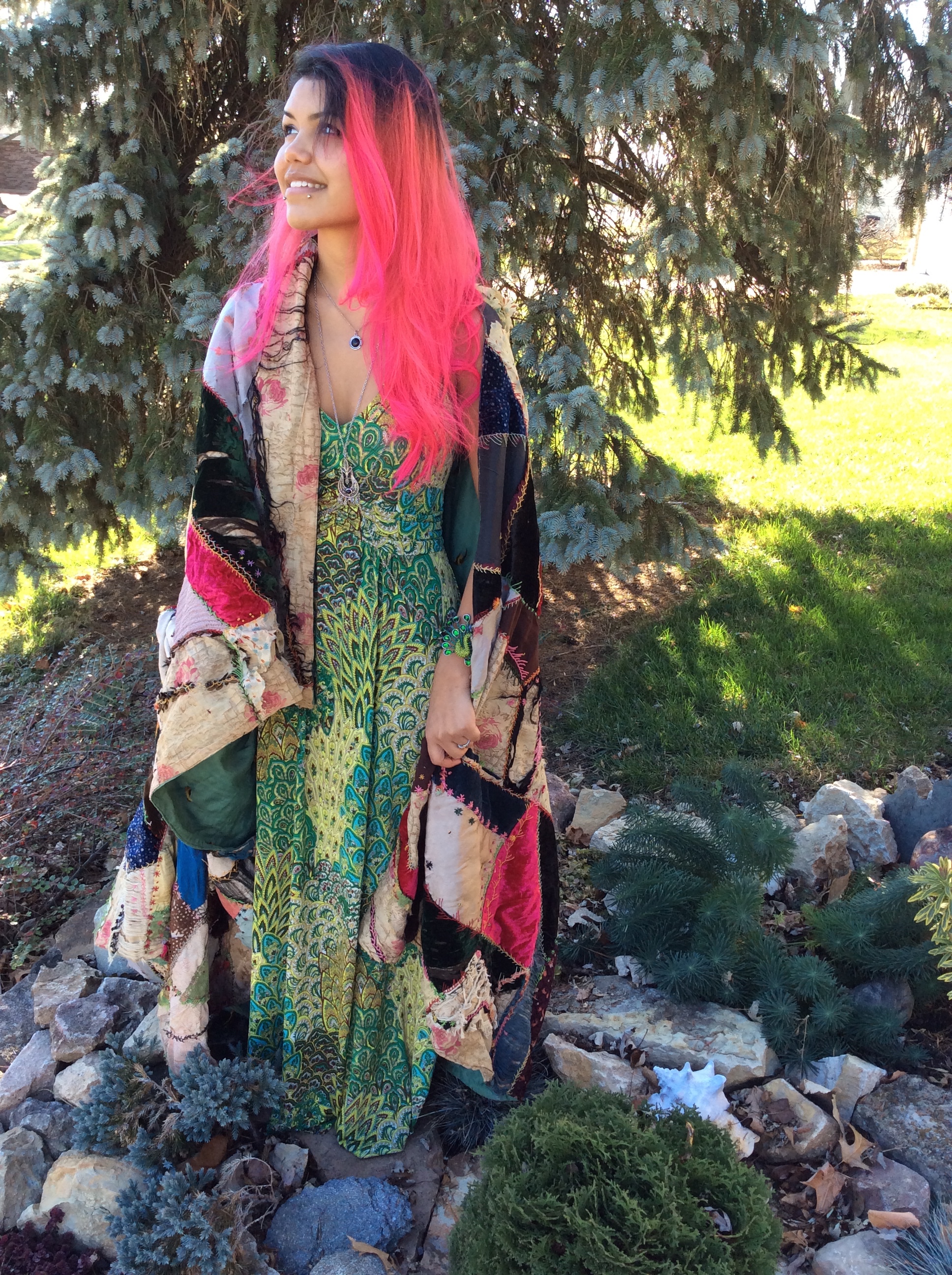 Standing in my mini rock garden. 