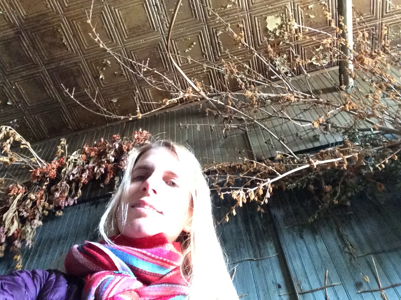 Selfie with a tin ceiling! 
