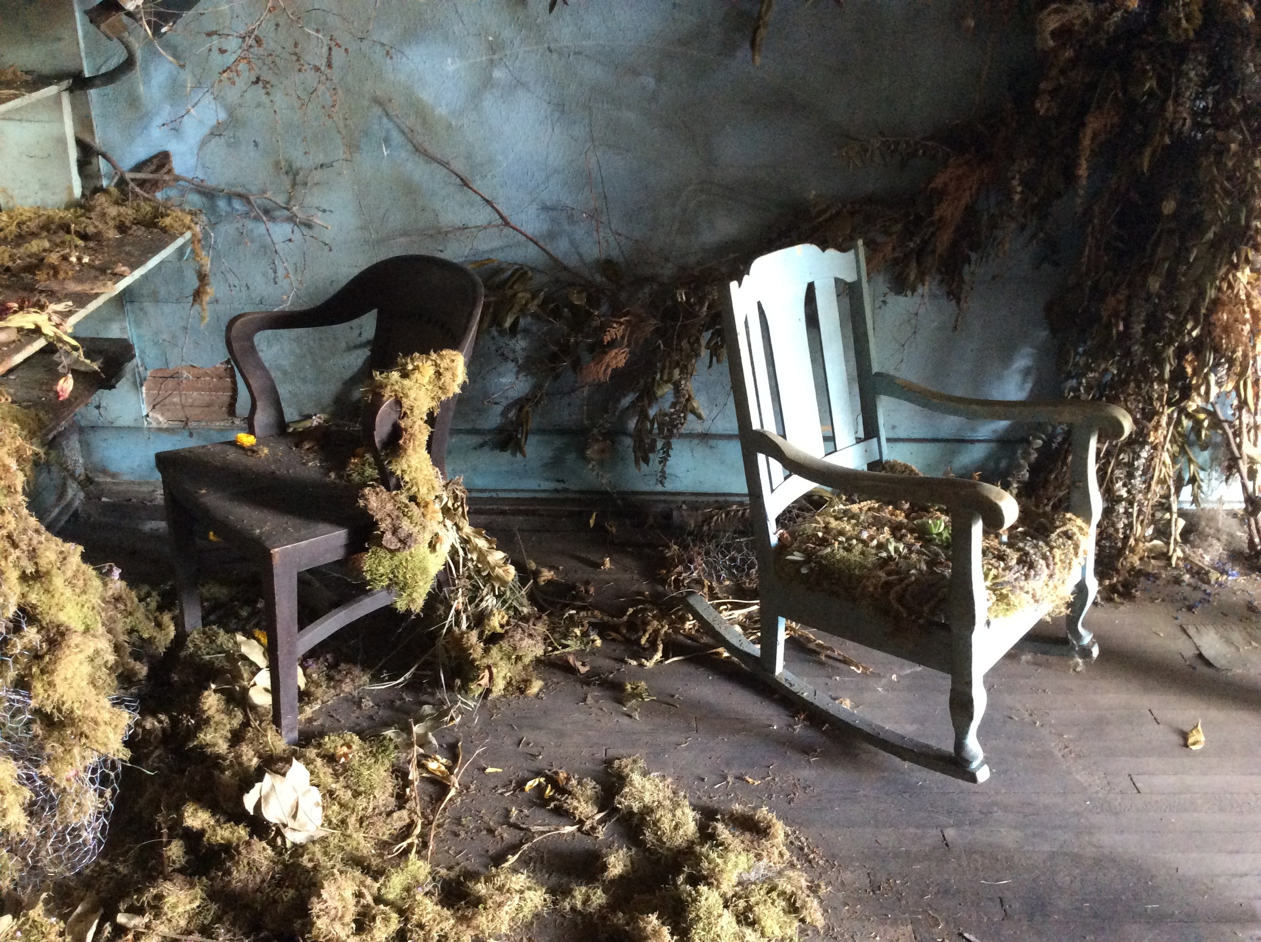 Inside the smaller May house. 