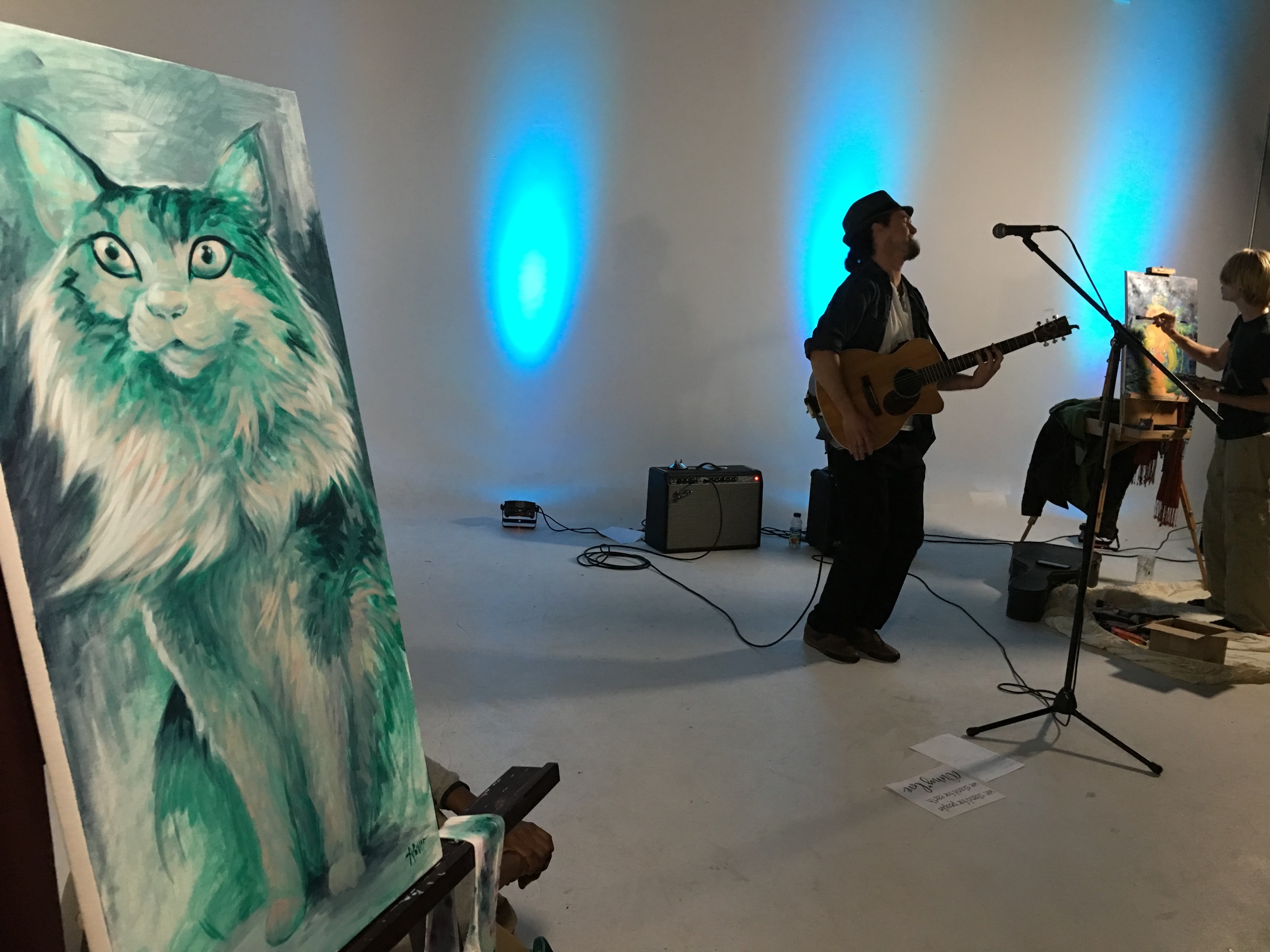 Mr. Boo portrait with Adam Elfers performing. 