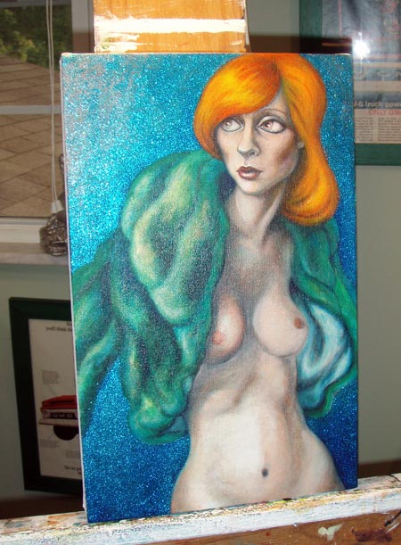 More color and a layer of glitter to the background. 
