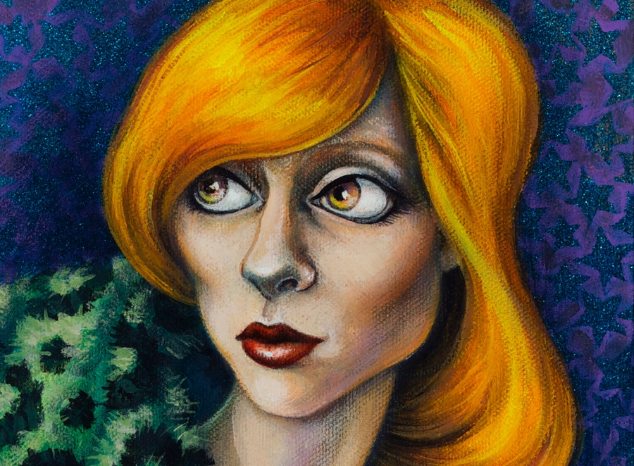 Detail of the finished face. 