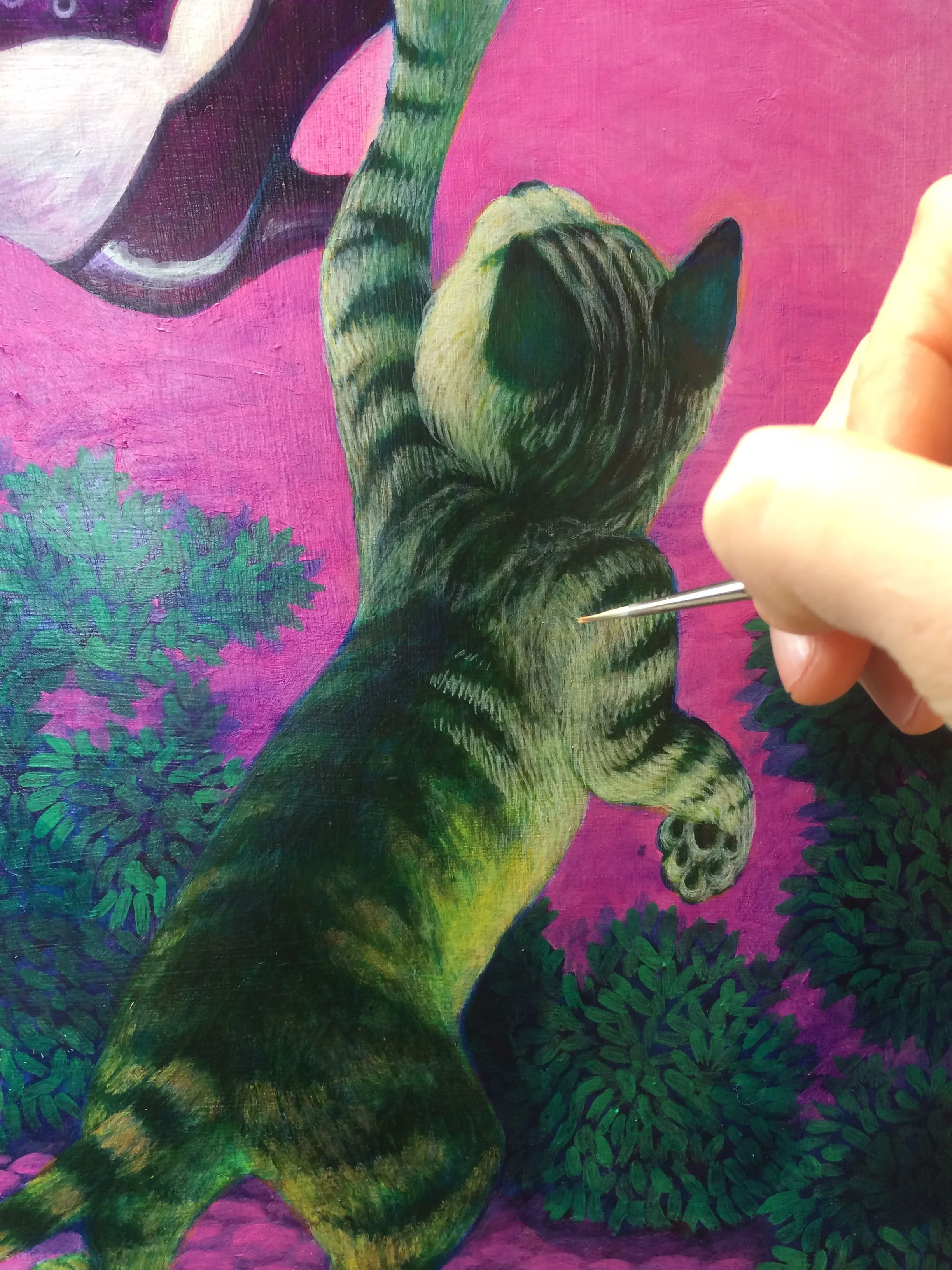 Green glazes and fur. 
