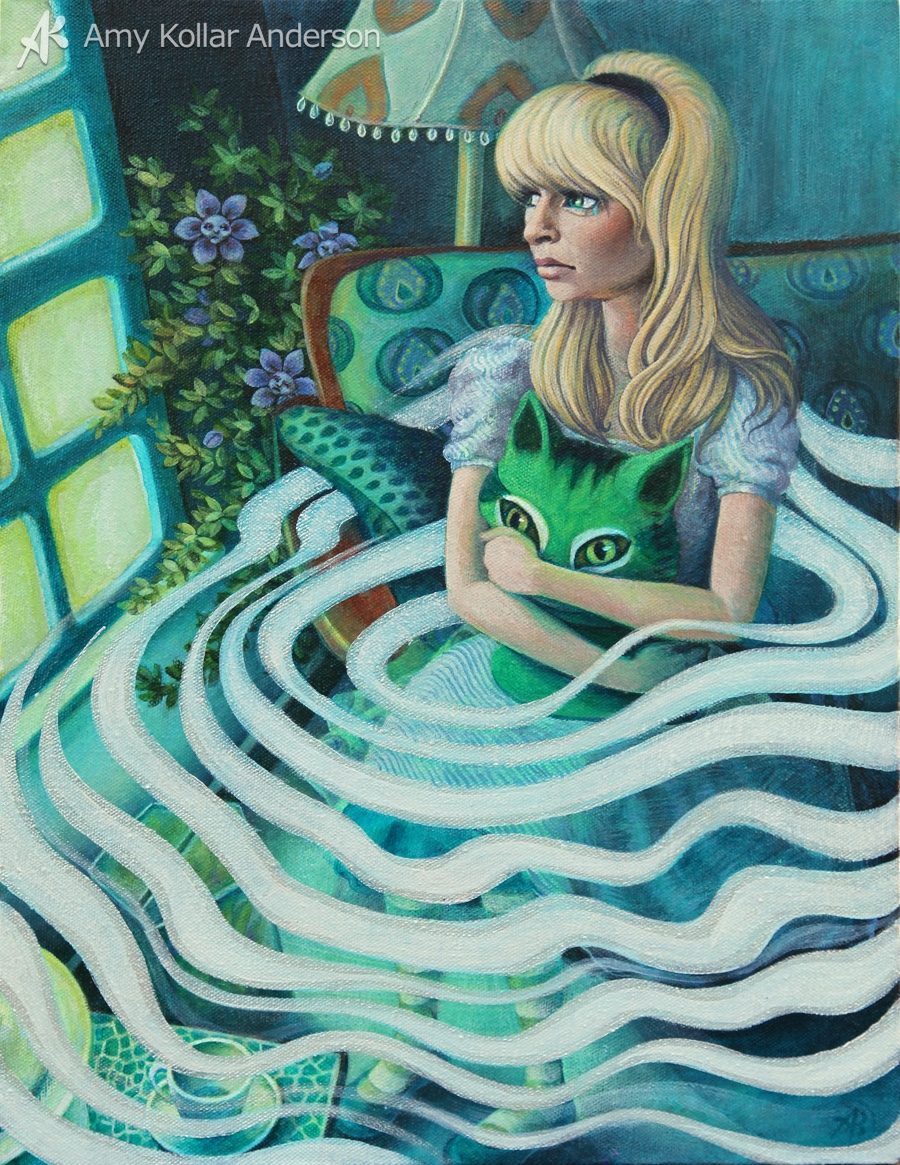    Missing the Cheshire   : acrylic on canvas :&nbsp;12" x 16" :&nbsp;2013 Collection of L. Peaden&nbsp;•&nbsp;  Studio Images   &nbsp;•    Print   